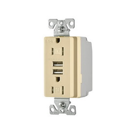 Cooper Wiring Devices Usb Tr Receptacle 3.1 Amp Usb