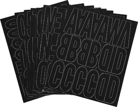 Hillman 847004 Die Cut Letters/Numbers Set, Vinyl, Black