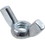 Hillman 180249 Wing Nut, Measurement System: SAE, 1/4 in Dia, Steel, Zinc Finish, Price/each