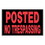 Hillman 841840 Posted No Trespassing Sign, Text, Plastic, 8 in Height, 12 in Width, Black/Red Legend/Background, English, Price/each