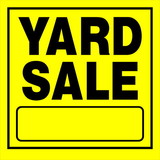 Hillman 842140 Yard Sale Sign, Text, Plastic, 11 in Height, 11 in Width, Yellow/Black Legend/Background, English