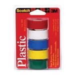Scotch 021200-50503 Assorted Colored Decorative Tape, 125 in L x 3/4 in W, Plastic Backing