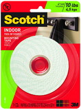 3M Scotch 314H-MED Mounting Tape, 125 in Length, 1 in Width, White