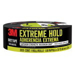 3M 076308-72333 Extreme Hold Duct Tape, 35 yd L x 1.88 in W, 17 mil THK, Vinyl Adhesive, Woven Backing, Black
