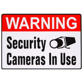 Hillman 843336 Security Camera Sign, Warning Header, Adhesive