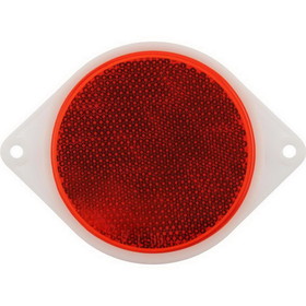 Hillman 844010 Circle Reflector, 3 in Dia, Round, Red