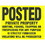Hillman 845771 Posted Private Property Sign, Posted Header, Text, Tyvek, 11 in Height, 11 in Width, Yellow Legend/Background, English, Price/each