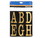 Hillman 839712 Letter Kit, Self Adhesive, Plastic, Gold Font/Black Background, Price/each
