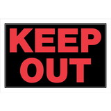 Hillman 839898 8 X 12 Black And Red Keep Out Sign