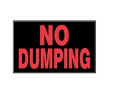 Hillman 839900 8 X 12 Black And Red Nodumping Sign