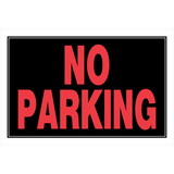 Hillman 839902 8 X 12 Black And Red Noparking Sign