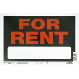 Hillman 839926 8 X 12 Black And Red For Rent Sign