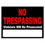 Hillman 840040 15 X 19 Black And Red No Trespassing S, Price/each
