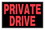 Hillman 841882 8 X 12 Black And Red Private Drve Sig, Price/each