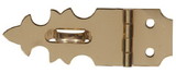 Hillman Hardware Essentials 851421 Decorative Hasp, 1-7/8 in Length, 5/8 in Width, Brass