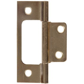 Hardware Essentials 851963 Non-Mortise Hinge, Surface Mounting, Satin Brass Finish