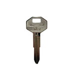 Kaba X176-MIT1 Key Blank, Brass, Nickel Plated, For Chrysler, Mitsubishi Locks