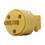 Eaton 4862-BOX Straight Blade Plug, 125 V, 15 A, 2 Pole, 2 Wires, Yellow, Price/each