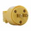 Eaton 4862-BOX Straight Blade Plug, 125 V, 15 A, 2 Pole, 2 Wires, Yellow, Price/each