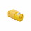 Eaton 4882-BOX Straight Blade Plug, 125 V, 15 A, 2 Pole, 2 Wires, Yellow, Price/each