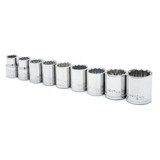 Crescent CSAS5N Socket Set, ANSI/ASME Specified, 12 Points, 3/8 in Drive, 9 Pieces, Included Socket Size: 9 to 19 mm
