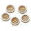 TOPTIE Small 2-Tone 4-Hole Resin Shirt Buttons, 18L (7/16 Inch) for Blouse Apparel Manufacturing