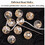 TOPTIE 100 Pcs 10mm Clear Round Gold Foil Resin Beads for Jewelry Making & Clothing Accessories