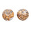 TOPTIE 100 Pcs 10mm Clear Round Gold Foil Resin Beads for Jewelry Making & Clothing Accessories