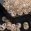 TOPTIE 100 Pcs 10mm Clear Round Gold Foil Resin Beads for Jewelry Making & Clothing Accessories