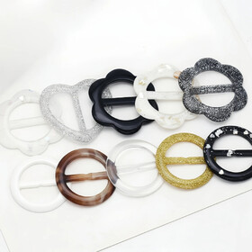 TOPTIE Resin Slide Buckles, 3 Sizes, Multi Style for T-Shirt Knot Scarf DIY Apparel