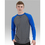 Boxercraft T06RGR Men'S Royal And Granite Long Sleeve Double Play Tee