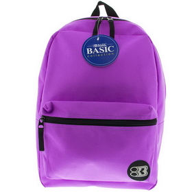 Bazic Products 1037 16" Purple Basic Backpack