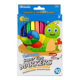 Bazic Products 1224 10 Color Super Tip Washable Markers