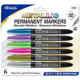 Bazic Products 1236 6 Metallic Markers