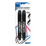 Bazic Products 1241 Double-Tip Black Permanent Markers (2/Pack) - Pack of 144