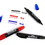 Bazic Products 1242 Assorted Color Double-Tip Permanent Marker (3/Pack) - Pack of 24