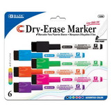 Bazic Products 1256 Bright Color Magnetic Dry-Erase Markers (6/Pack)