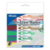 Bazic Products 1272 Bright Color Chisel Tip Dry-Erase Markers (12/Box)