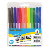 Bazic Products 1280 12 Classic Colors Fine Line Washable Markers