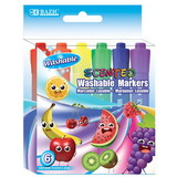 Bazic Products 1285 6 Color Washable Scented Markers