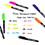 Bazic Products 1290 Bright Colors Fine Tip Permanent Markers w/ Pocket Clip (8/Pack) - Pack of 24
