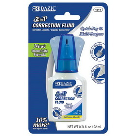 Bazic Products 1611 22ml 2 in 1 Correction w/ Foam Brush Applicator & Pen Tip