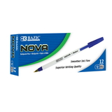 Bazic Products 17005 Nova Blue Color Stick Pen (12/Box)