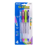 Bazic Products 17030 4 Color G-Flex Oil-Gel Ink Pen w/ Cushion Grip