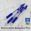 Bazic Products 17048 Spencer Blue Retractable Pen w/ Cushion Grip (4/Pack) - Pack of 24