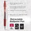Bazic Products 17049 Spencer Red Retractable Pen w/ Cushion Grip (5/Pack) - Pack of 24