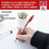 Bazic Products 17049 Spencer Red Retractable Pen w/ Cushion Grip (5/Pack) - Pack of 24
