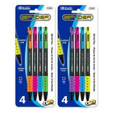 Bazic Products 17061 Spyder Oil-Gel Ink Retractable Pen (4/Pack)