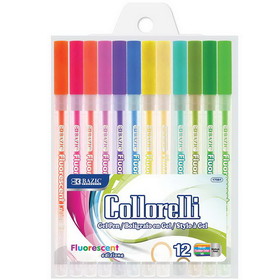Bazic Products 17081 12 Fluorescent Color Collorelli Gel Pen