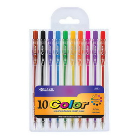 Bazic Products 1720 10 Color Retractable Pen